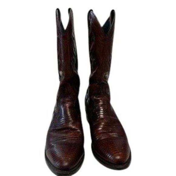 Dan Post men\'s Ringold Teju Genuine Lizard Skin Western Cowboy Boots, size 11 D main image 9